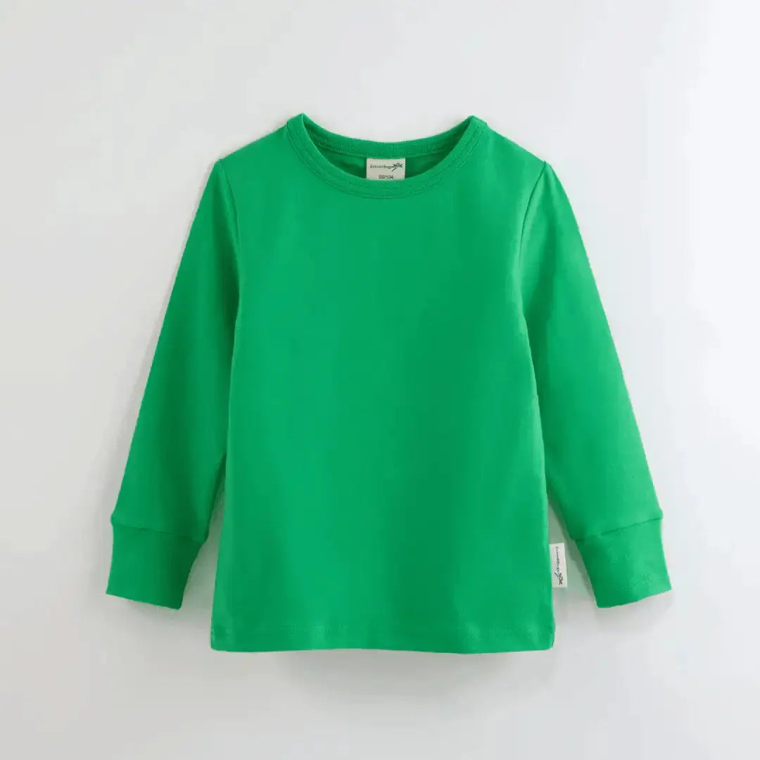 Tropical Green Kids Organic Long Sleeve Top ScandiBugs