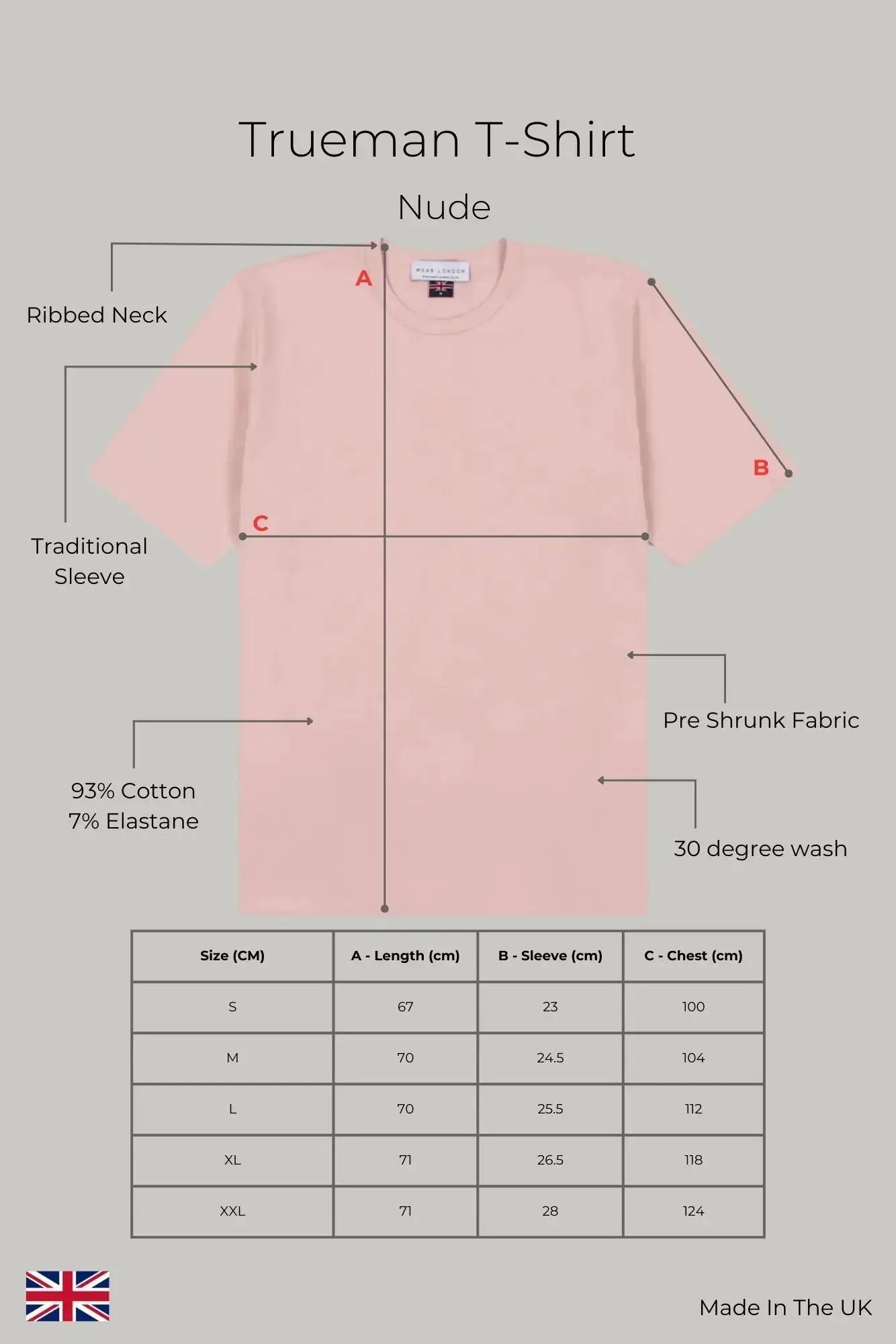 Trueman T-Shirt - Nude Wear London