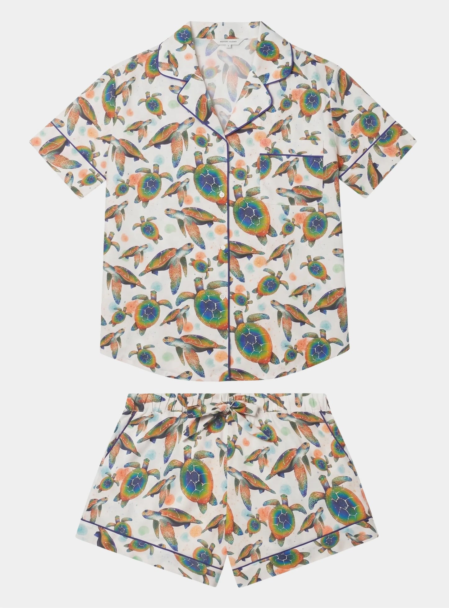 Turtles Women's Short Sleeve Cotton Pyjama Short Set Myza