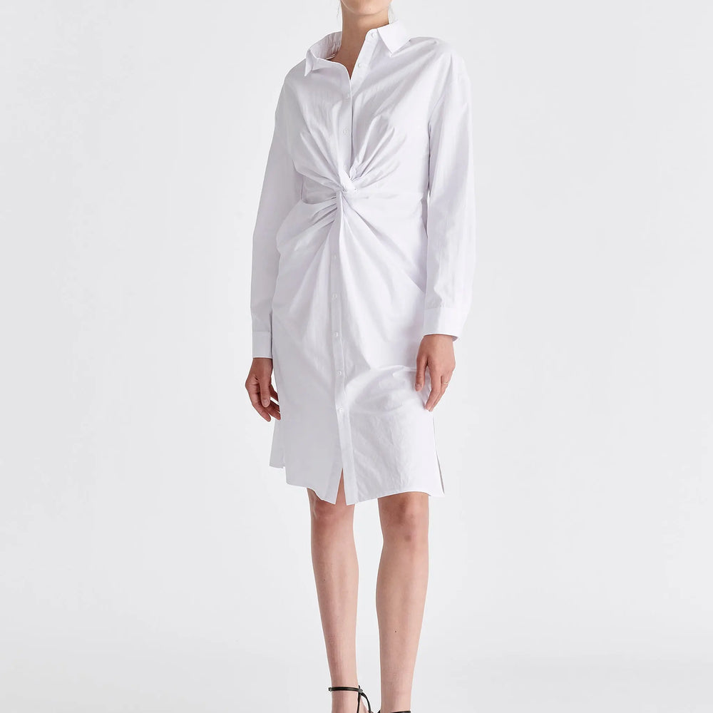Twist Detail Shirt Dress Paisie