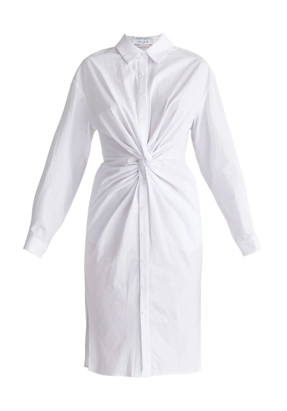 Twist Detail Shirt Dress Paisie