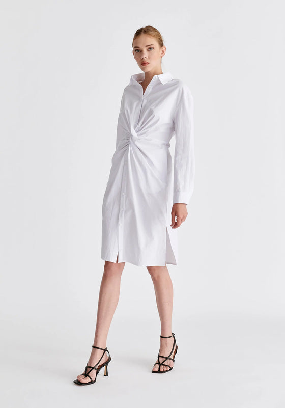 Twist Detail Shirt Dress Paisie