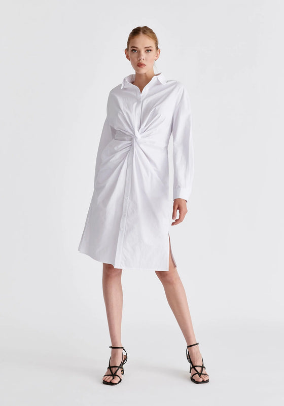 Twist Detail Shirt Dress Paisie
