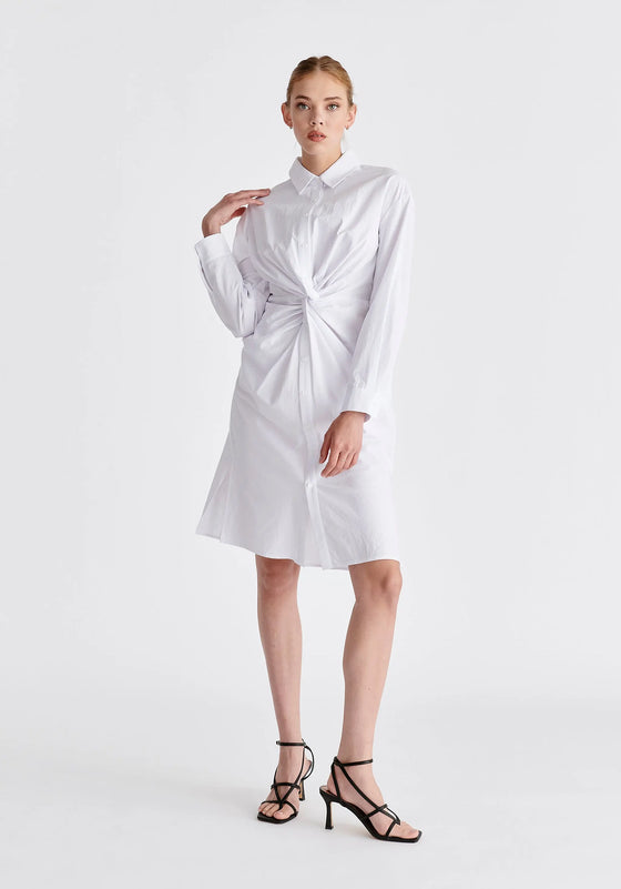 Twist Detail Shirt Dress Paisie