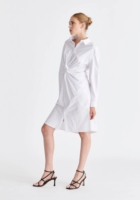 Twist Detail Shirt Dress Paisie