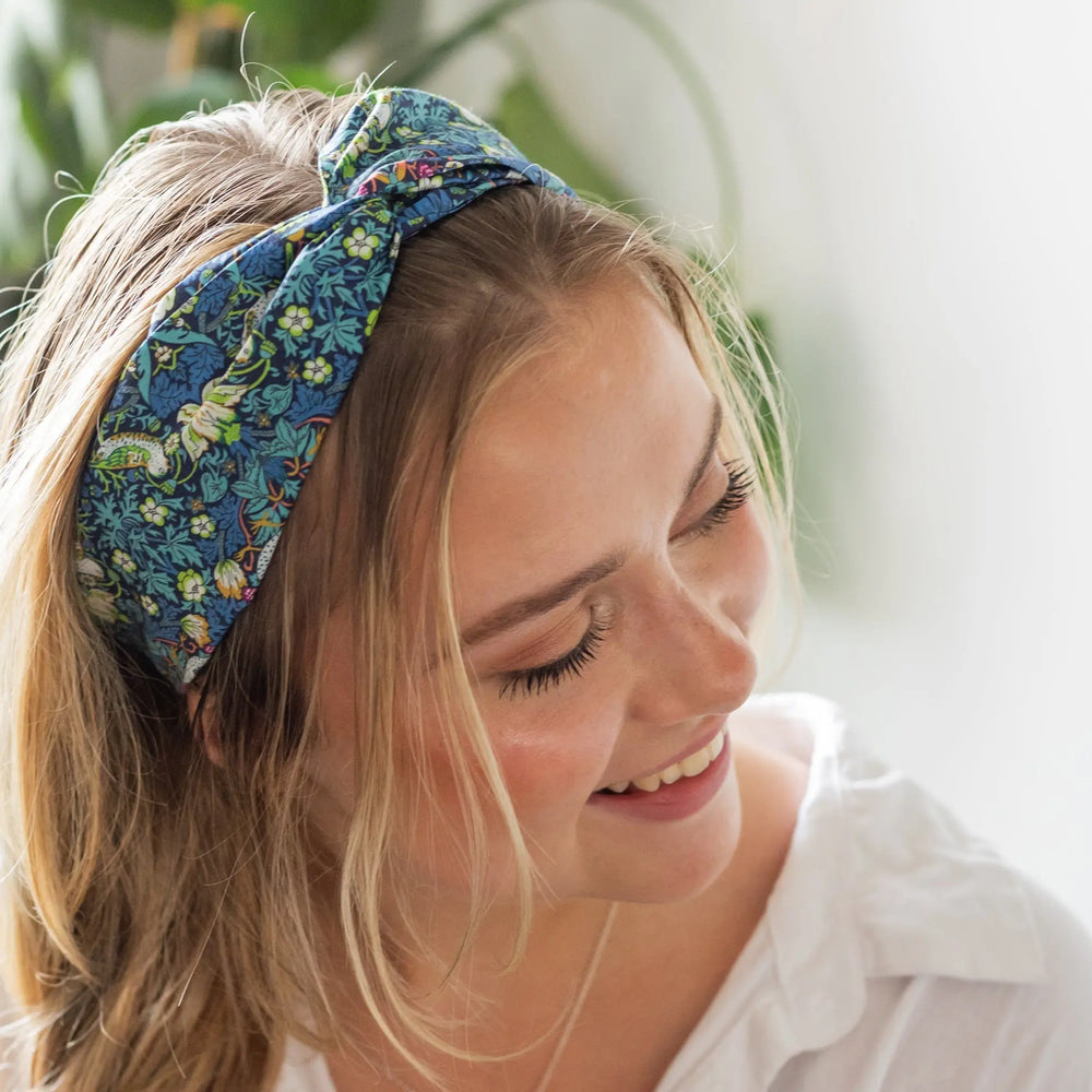 Twist Headband - Liberty Strawberry Thief J Print Holme & Moss