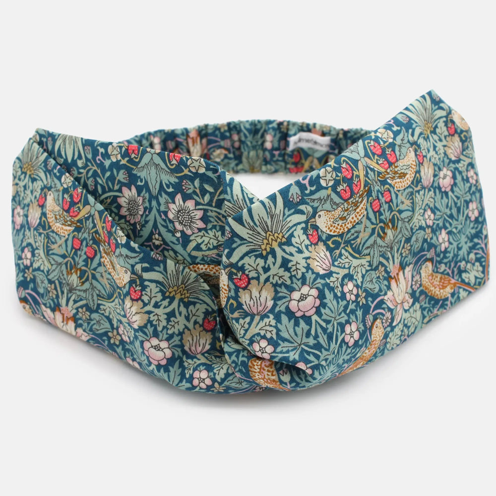 Twist Headband - Liberty Strawberry Thief P Print Holme & Moss