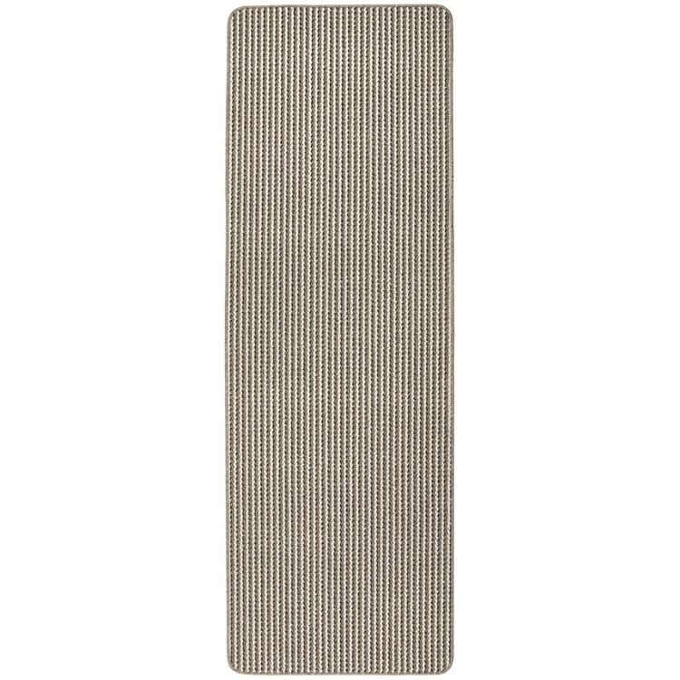 Twist Stripe Washable Mat and Runner Beige The Rugs