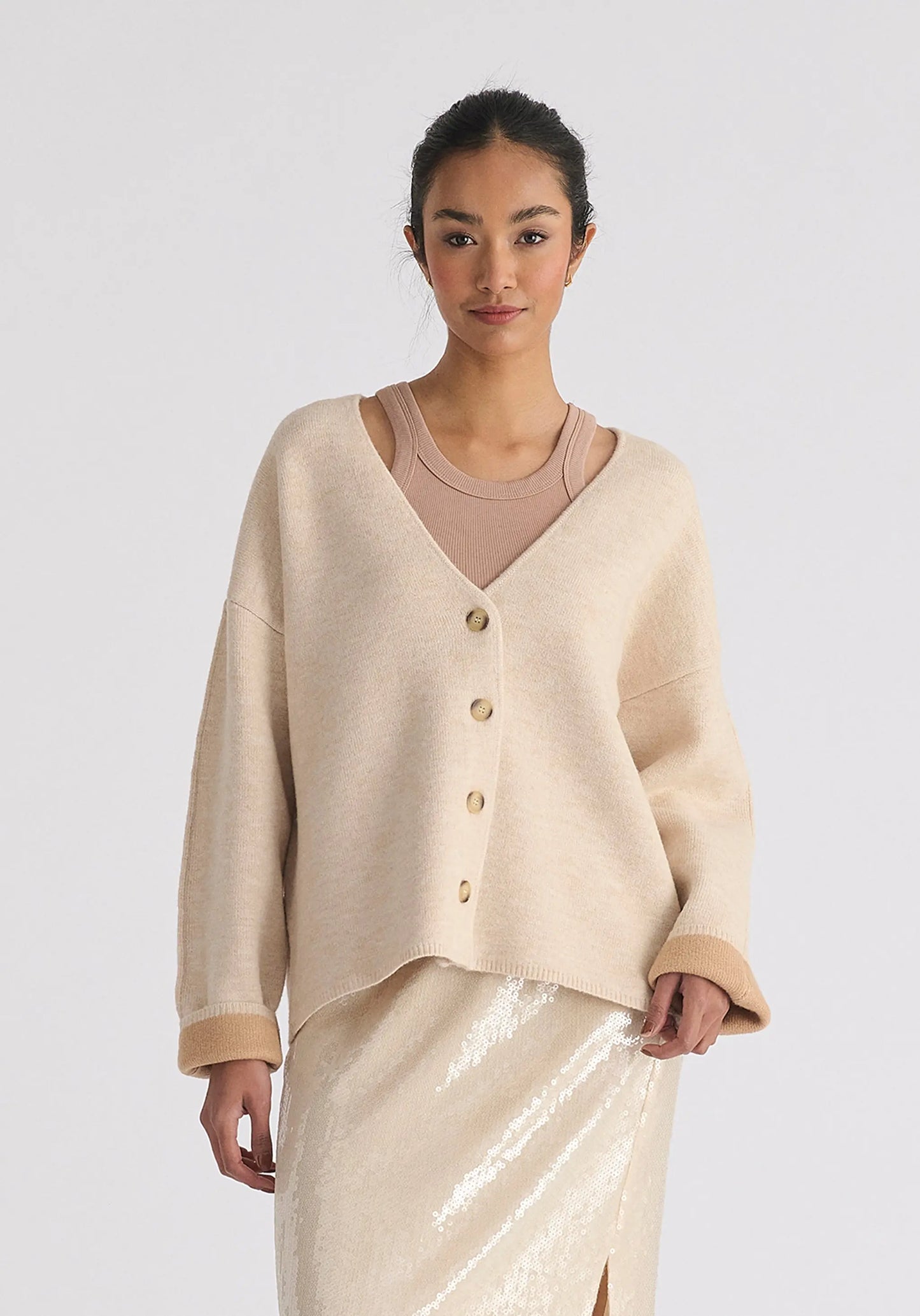 Two-Tone Cardigan Paisie
