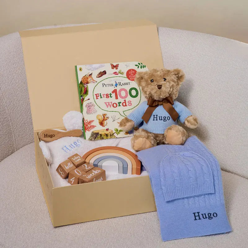 ULTIMATE LUXURY CASHMERE GIFT SET - CORNFLOWER BLUE The Baby Gifting Company