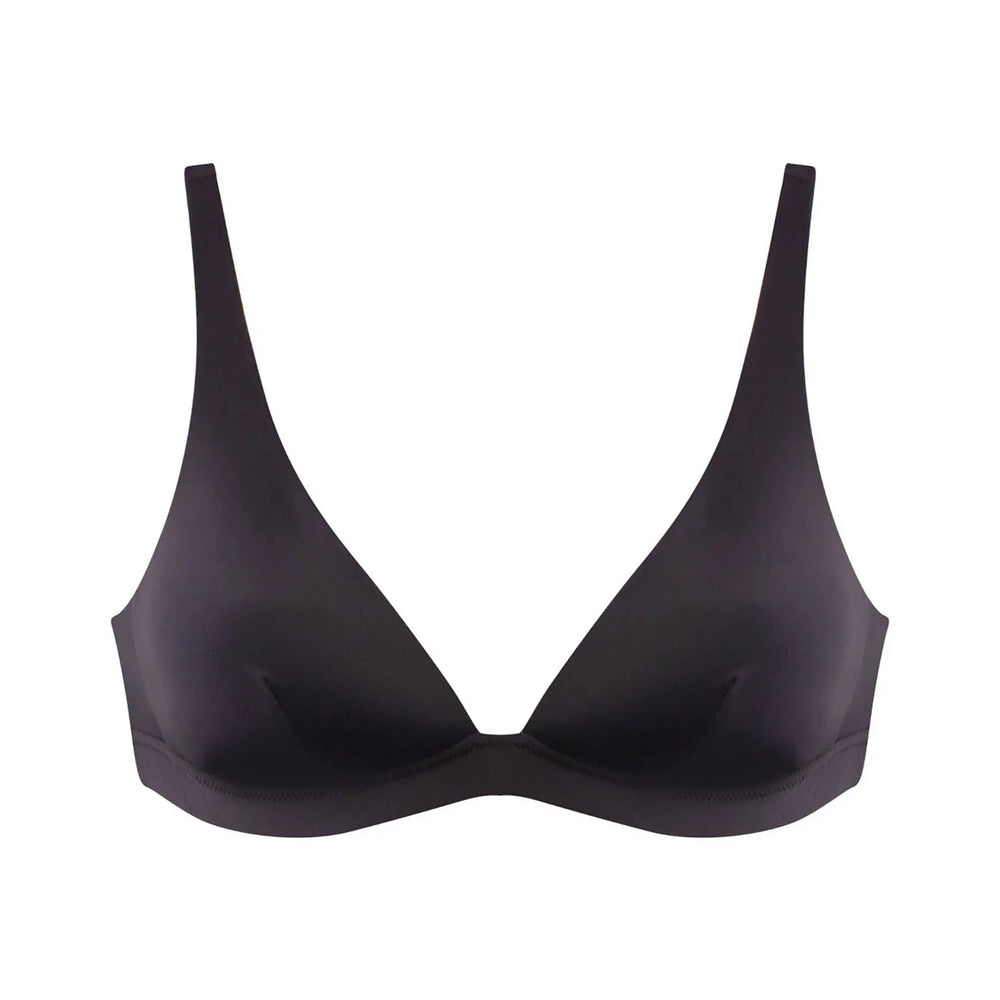 ULTRA Padded Wireless Triangle Bralette Black NOKAYA