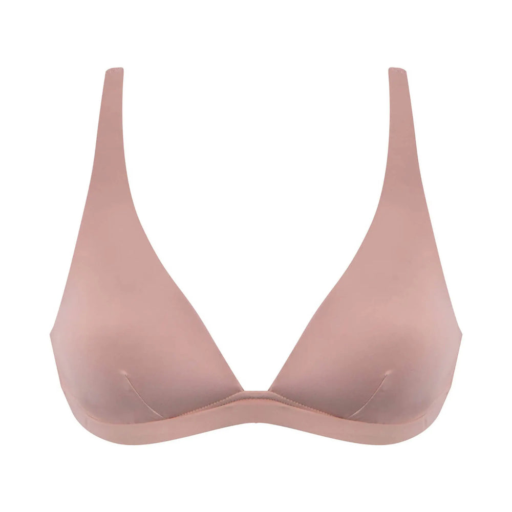ULTRA Padded Wireless Triangle Bralette Nude NOKAYA
