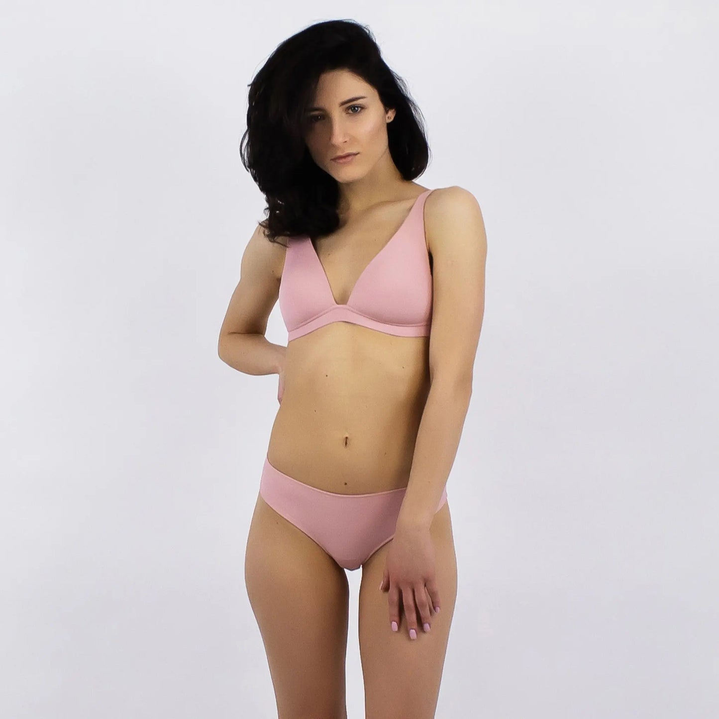 ULTRA Padded Wireless Triangle Bralette Nude NOKAYA