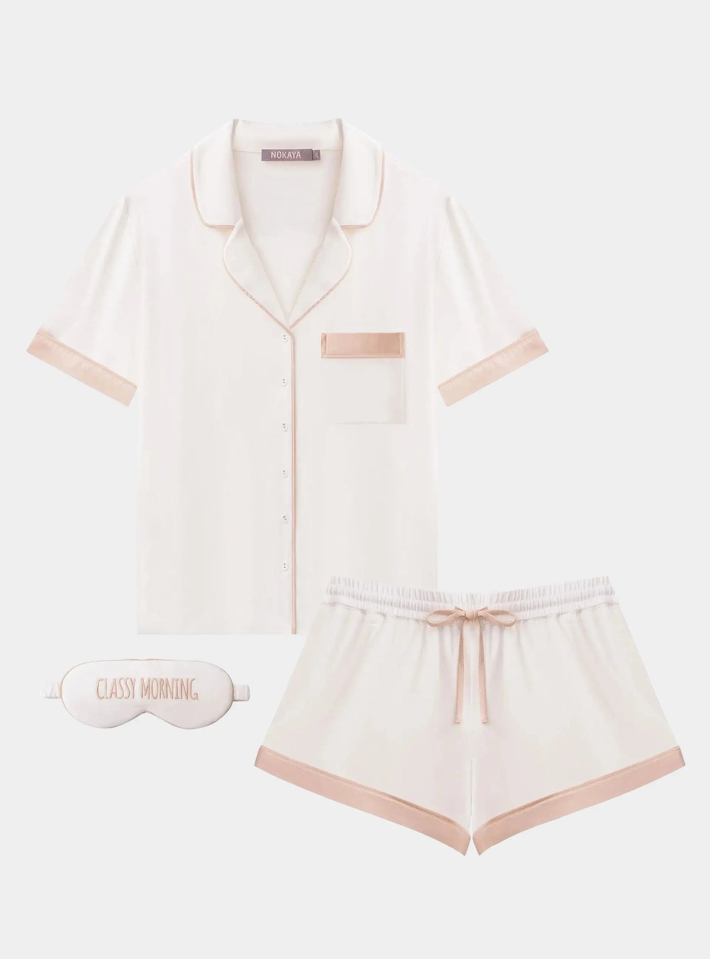 Unbleached Cotton Women's Bamboo Short Pyjama Set NOKAYA