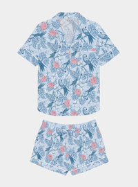 Blue Parrots Women's Short Sleeve Cotton Pyjama Short Set Myza