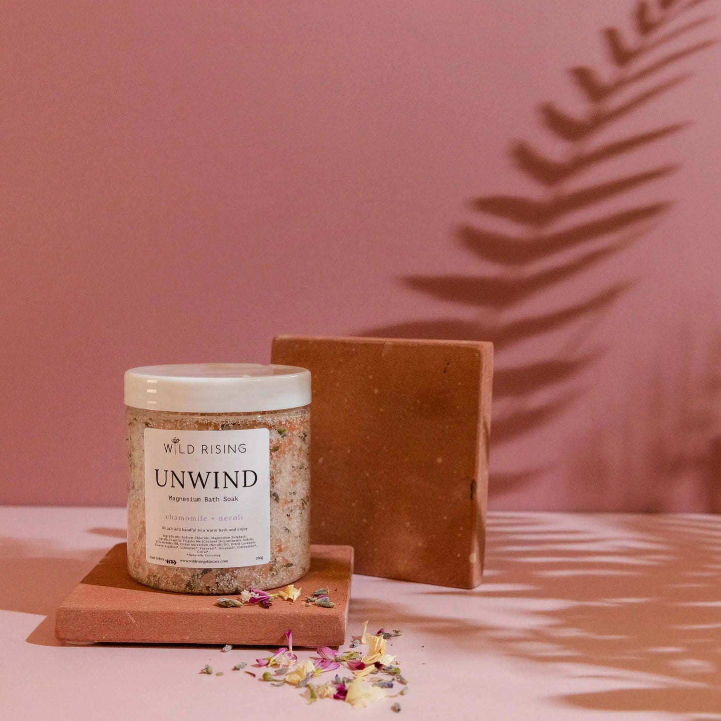 Unwind - Chamomile and Neroli Bath Salts Wild Rising Skincare