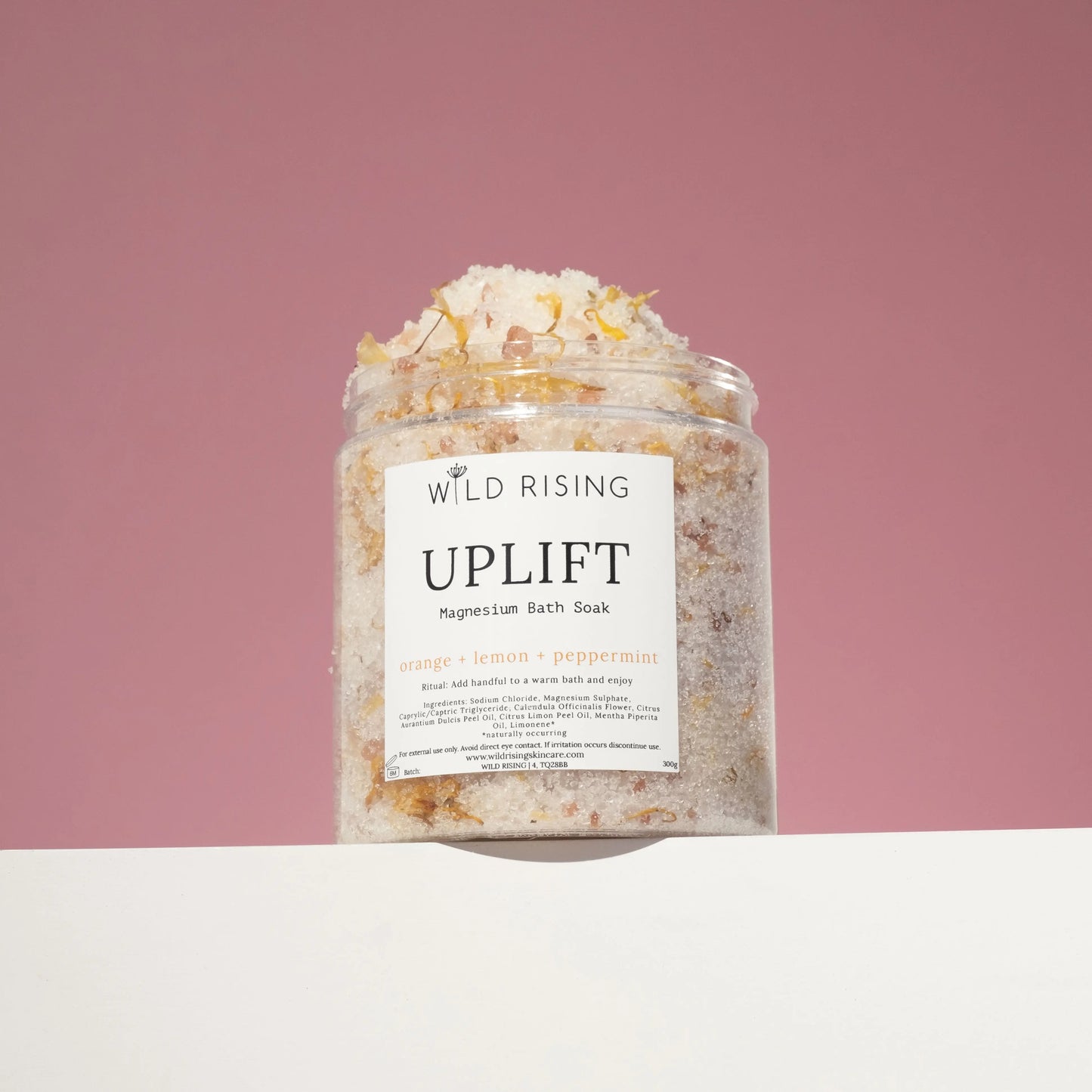 Uplift - Orange, Lemon and Peppermint Bath Salts Wild Rising Skincare