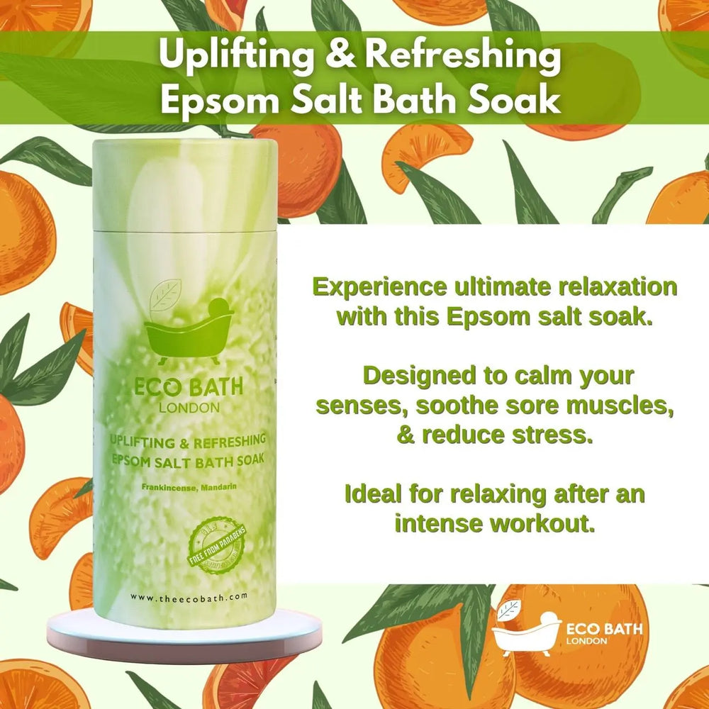 Uplifting and Refreshing Epsom Salt Bath Soak - Tube Eco Bath London