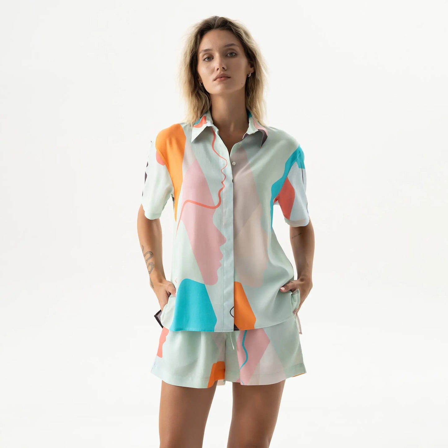 Us Tencel Twill Short Sleeve Shirt NOKAYA