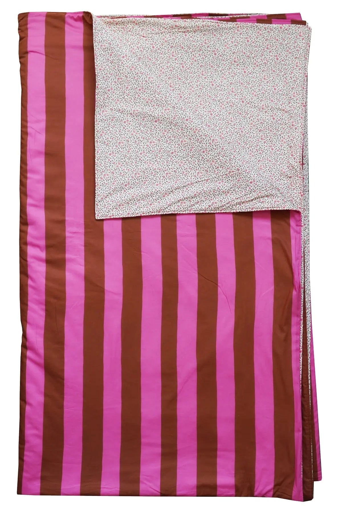 VACATION STRIPE & MYRTLE Liberty Reversible Stitch Border Bedspread Coco & Wolf