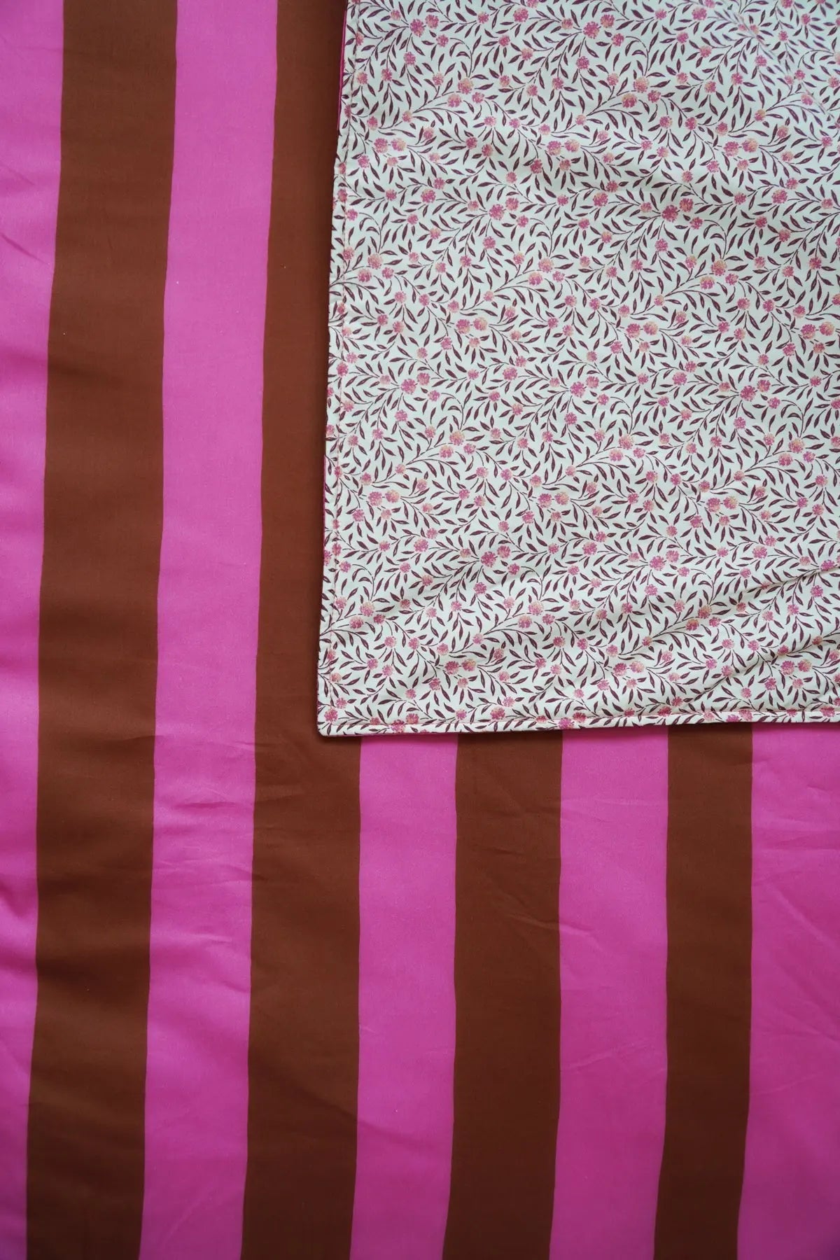 VACATION STRIPE & MYRTLE Liberty Reversible Stitch Border Bedspread Coco & Wolf