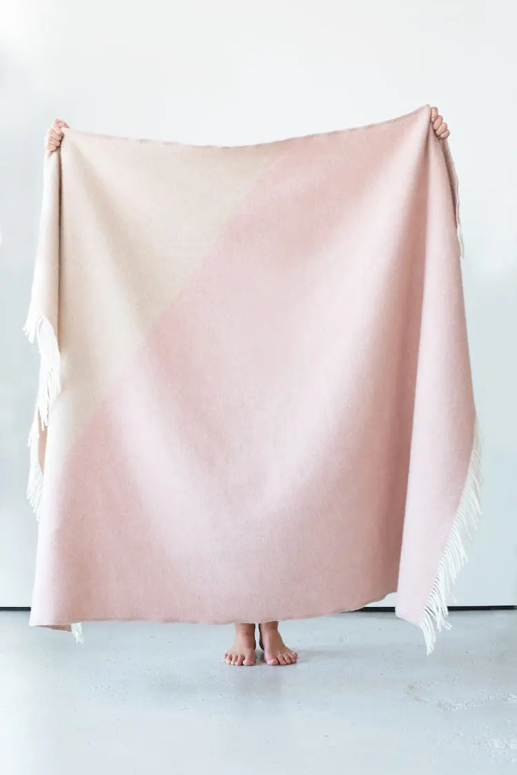 VALLEY Soft Pink Blanket Forestry Wool