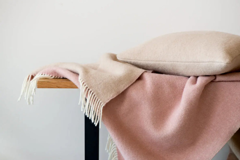 VALLEY Soft Pink Blanket Forestry Wool