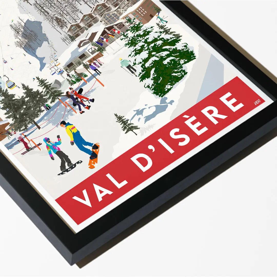 Val d'Isère Travel art by SAX Doodle