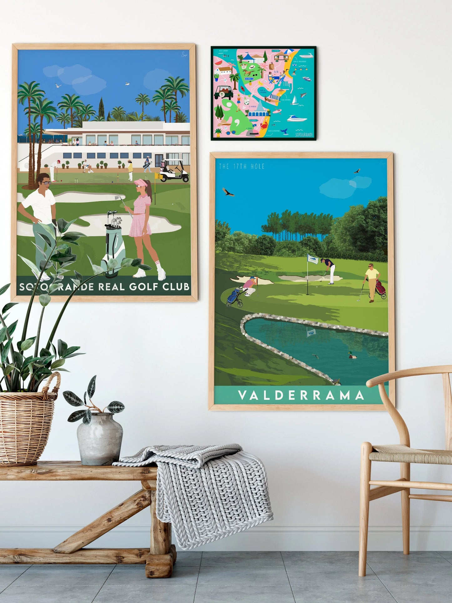 Valderrama, The 17th Hole Travel art by SAX Doodle