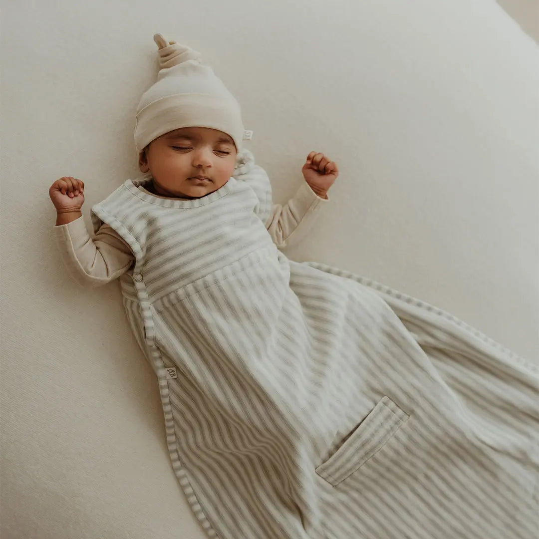 Variegated Stripe Mist Go Go Sleeping Bag - Duvet Weight Merino Kids UK
