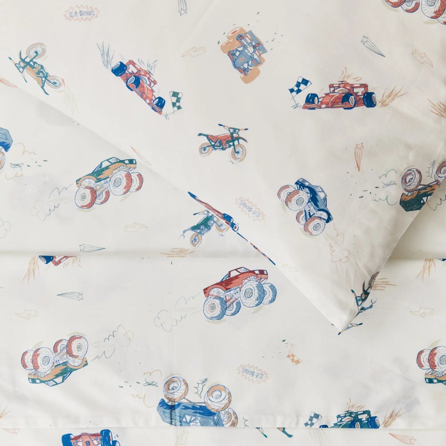 Vehicles Organic Cotton Duvet Cover & Pillowcase Kabode