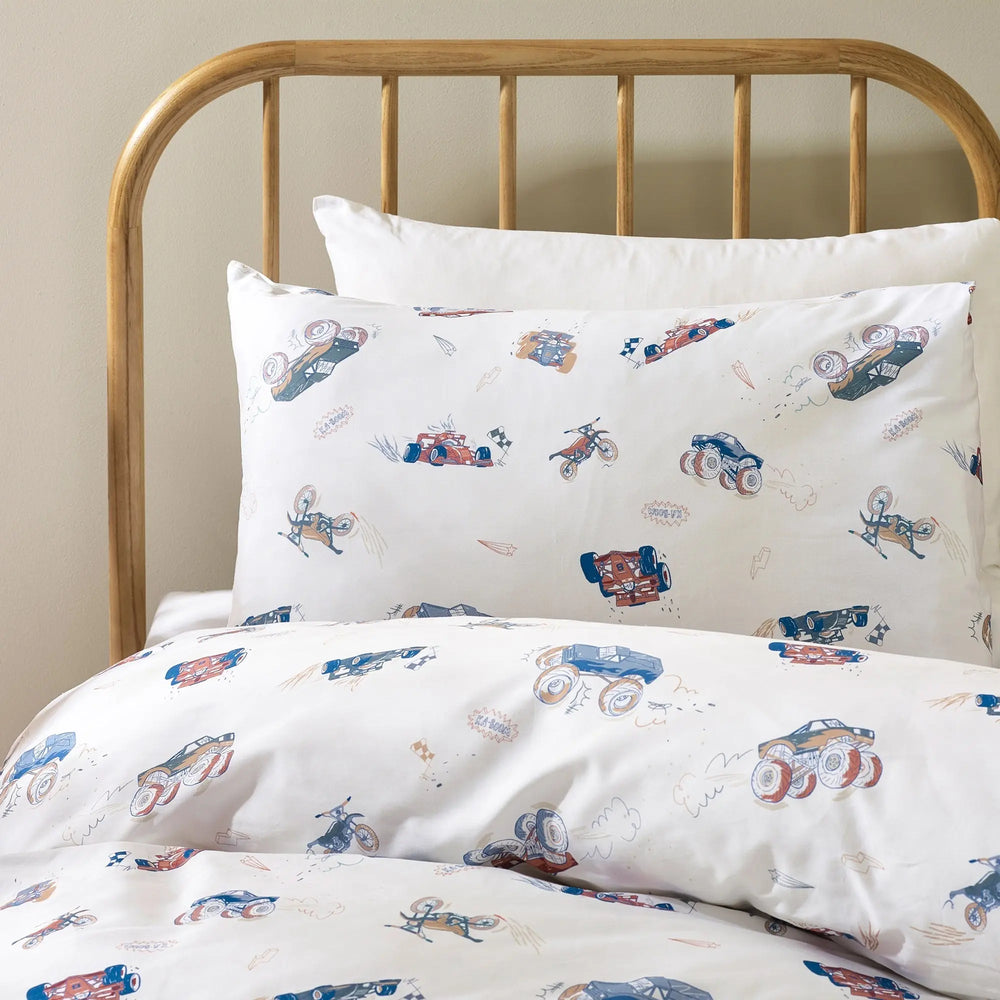 Vehicles Organic Cotton Duvet Cover & Pillowcase Kabode