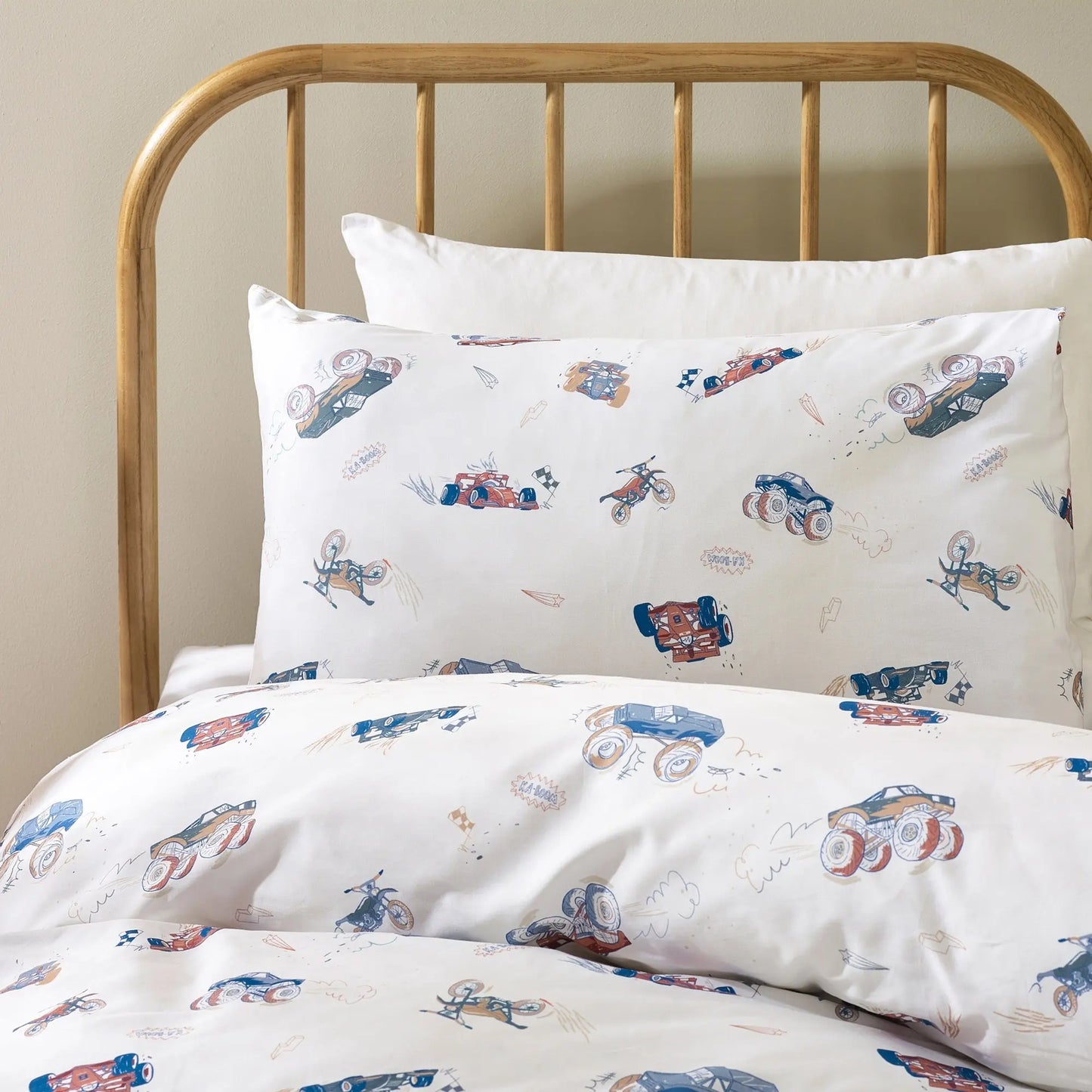 Vehicles Organic Cotton Duvet Cover & Pillowcase Kabode