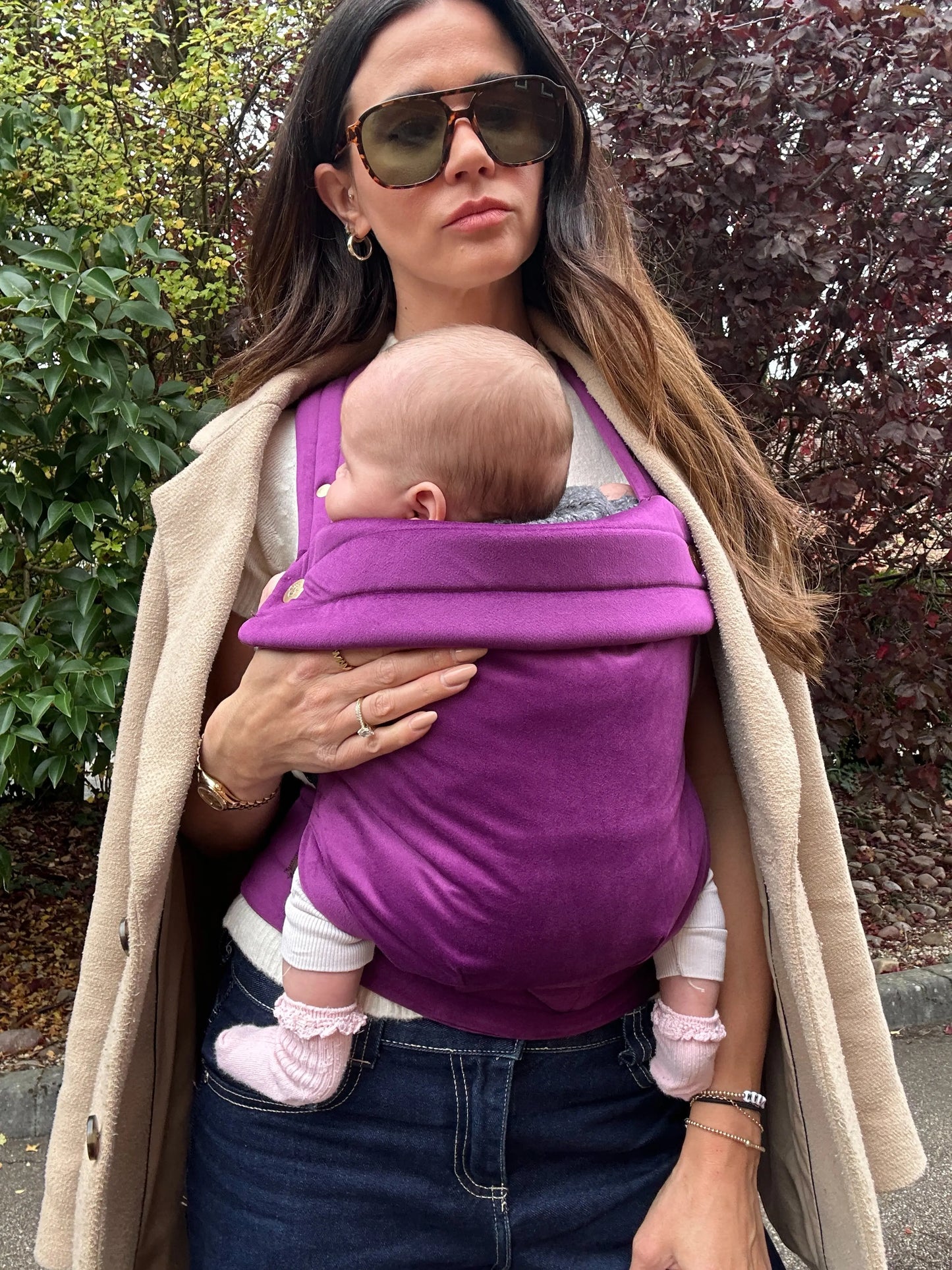 Velvet Baby Carrier - Berry Kiss Bizzi Growin Nursery Interiors