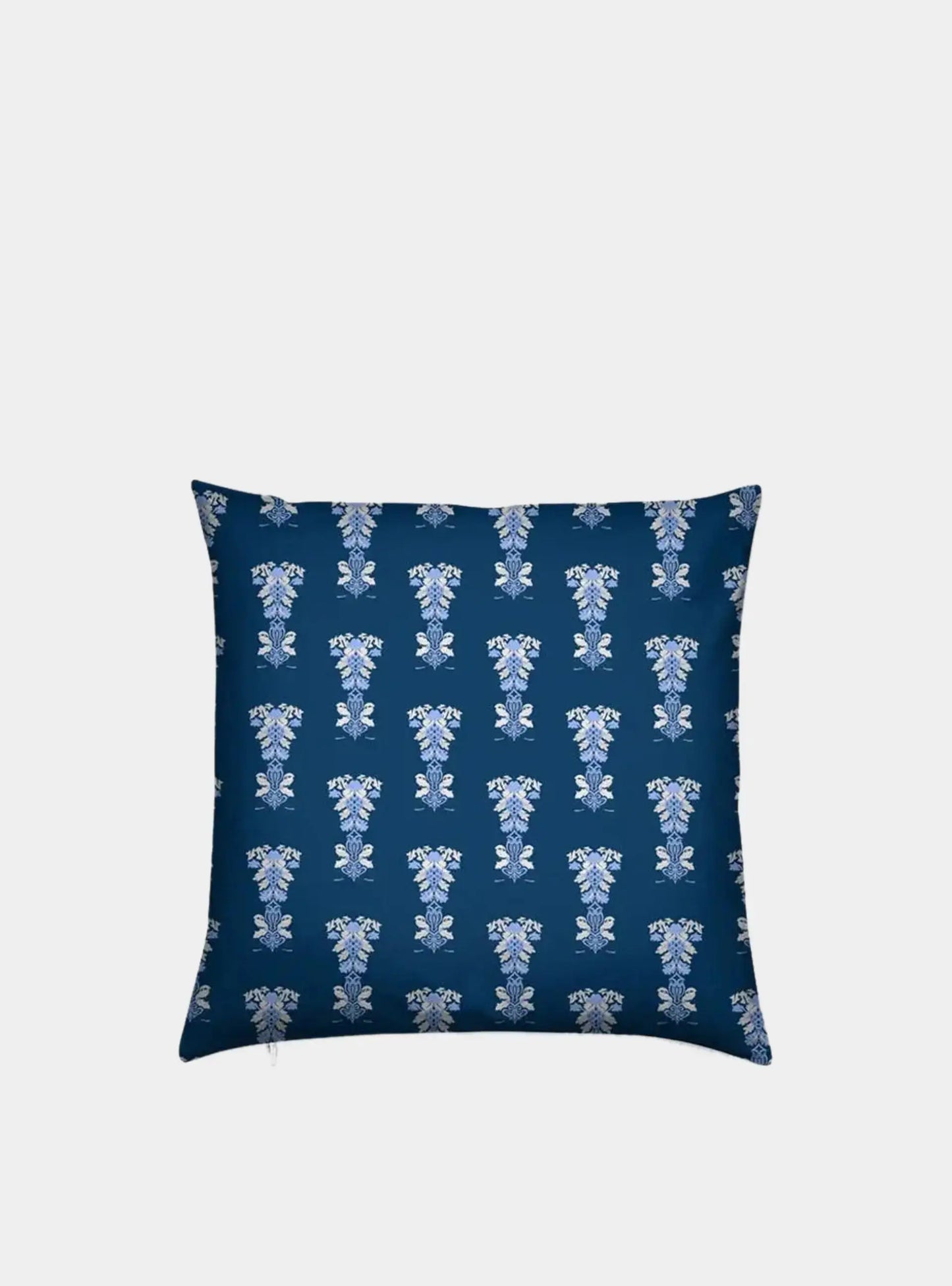 Velvet Cushion - Damask Pattern on Teal Long Studio Design