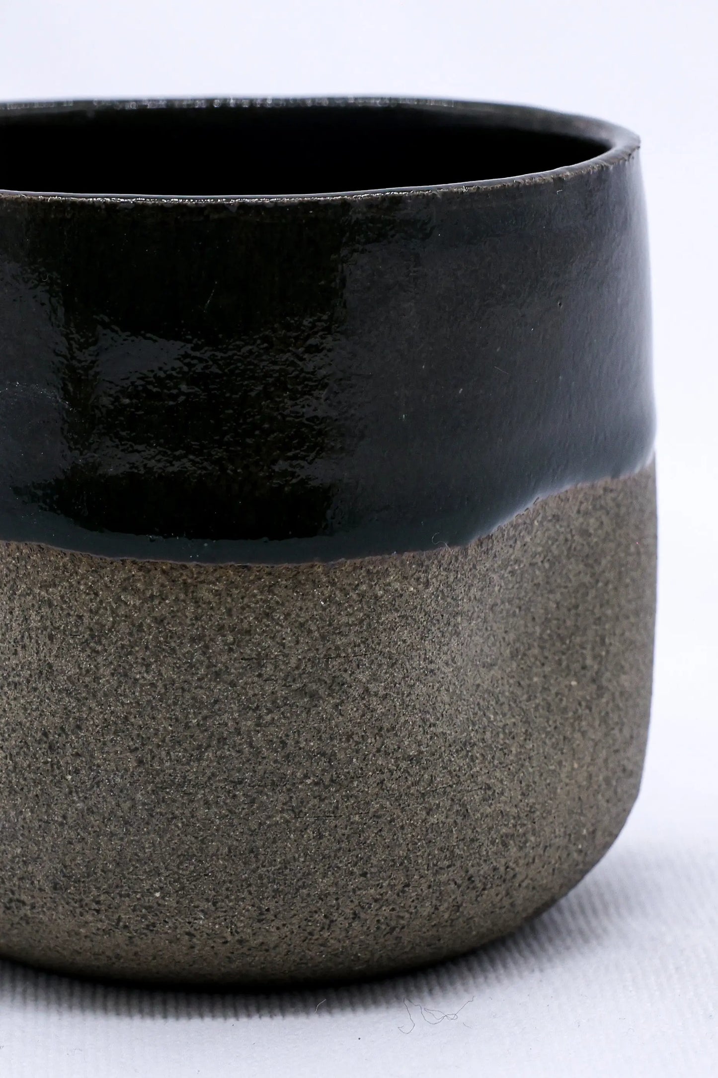 Verde Goccio Handmade Ceramic Smoked Grey Stoneware Short Cup Ribera Handmade Ceramics