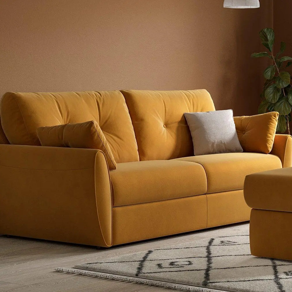 Vicenza 3-Seater Pull-Out Sofa Bed - Orange Dreams