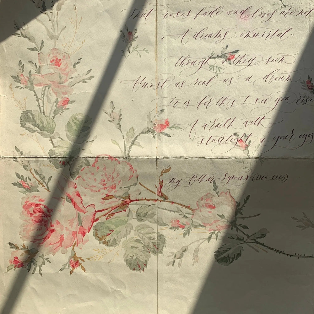 Victorian Roses - The Originals - Calligraphy Collection Print Sisters