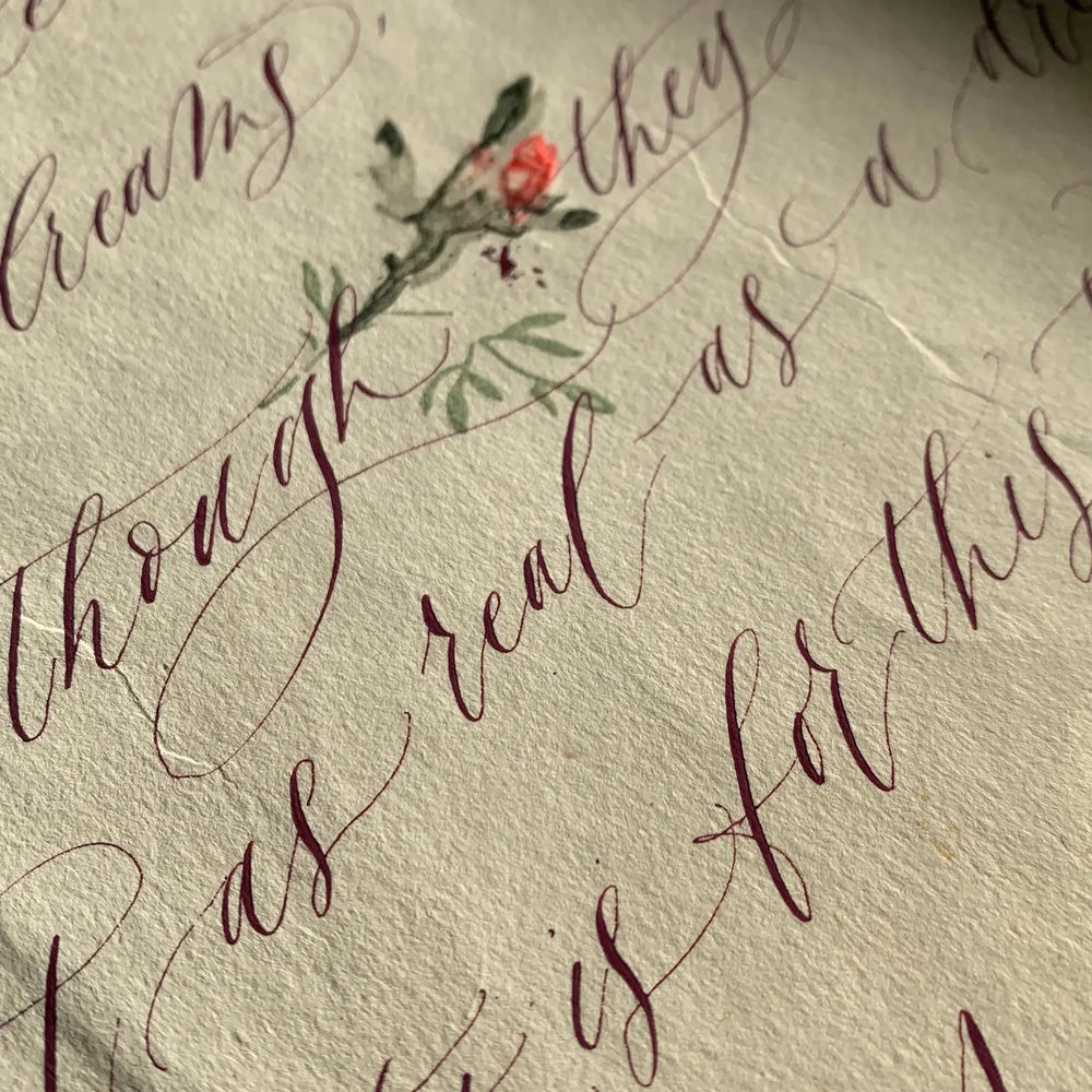 Victorian Roses - The Originals - Calligraphy Collection Print Sisters