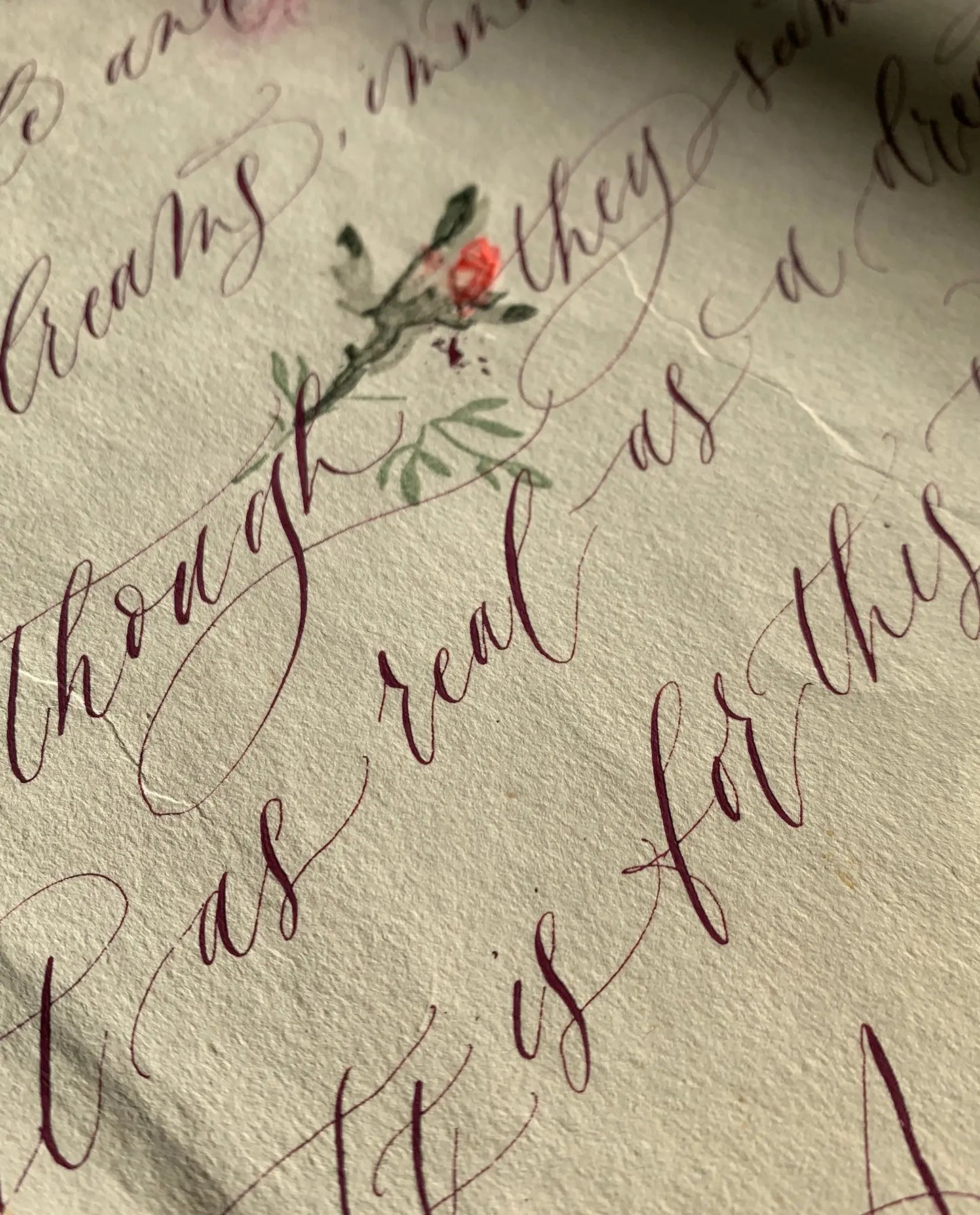Victorian Roses - The Originals - Calligraphy Collection Print Sisters
