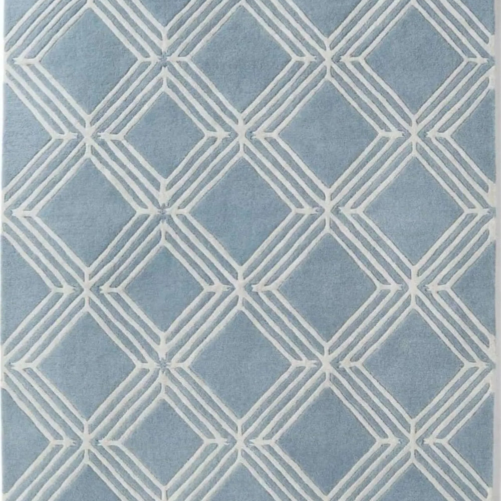 Vienna Blue Geometric Rug The Rugs