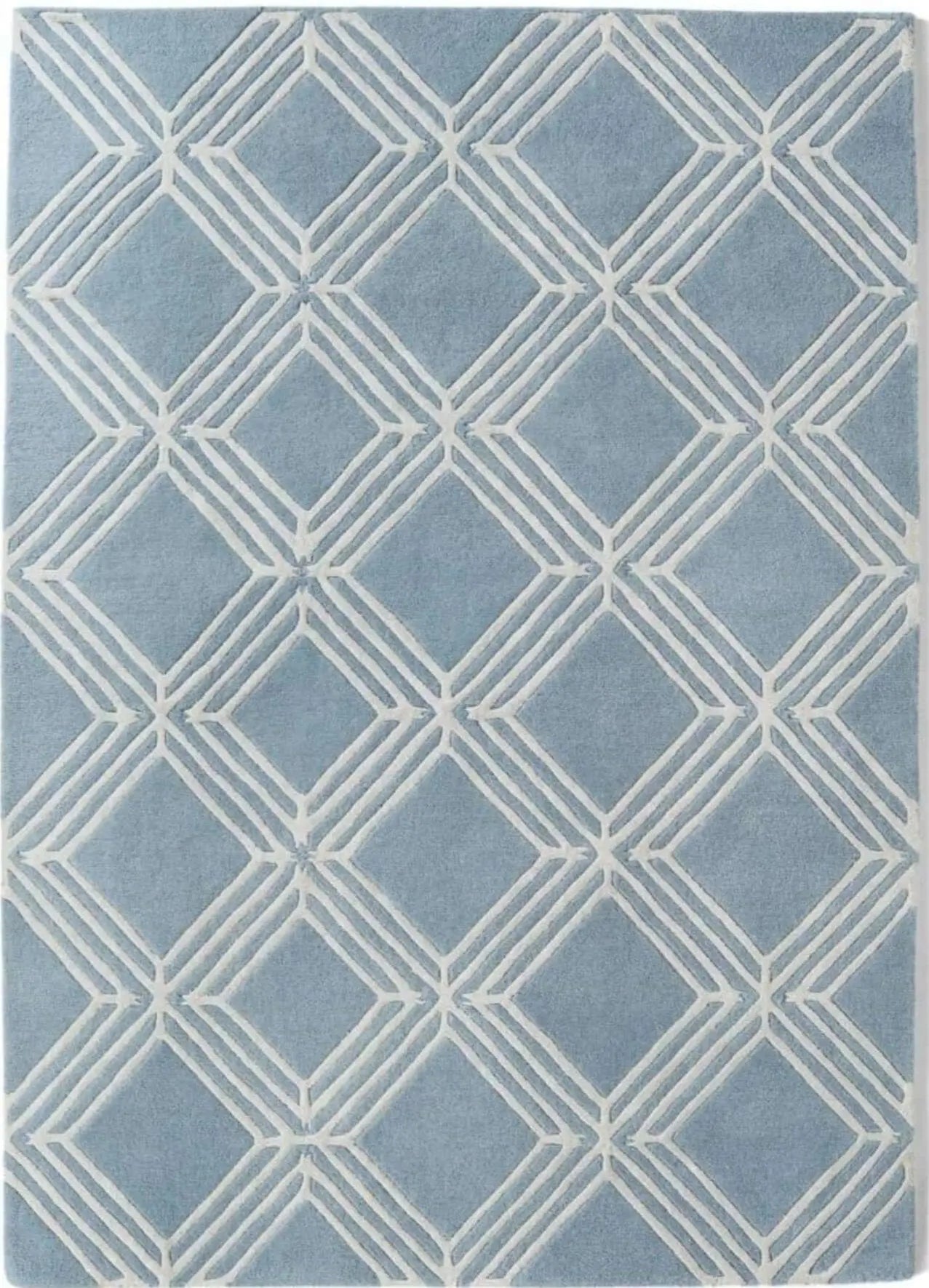 Vienna Blue Geometric Rug The Rugs