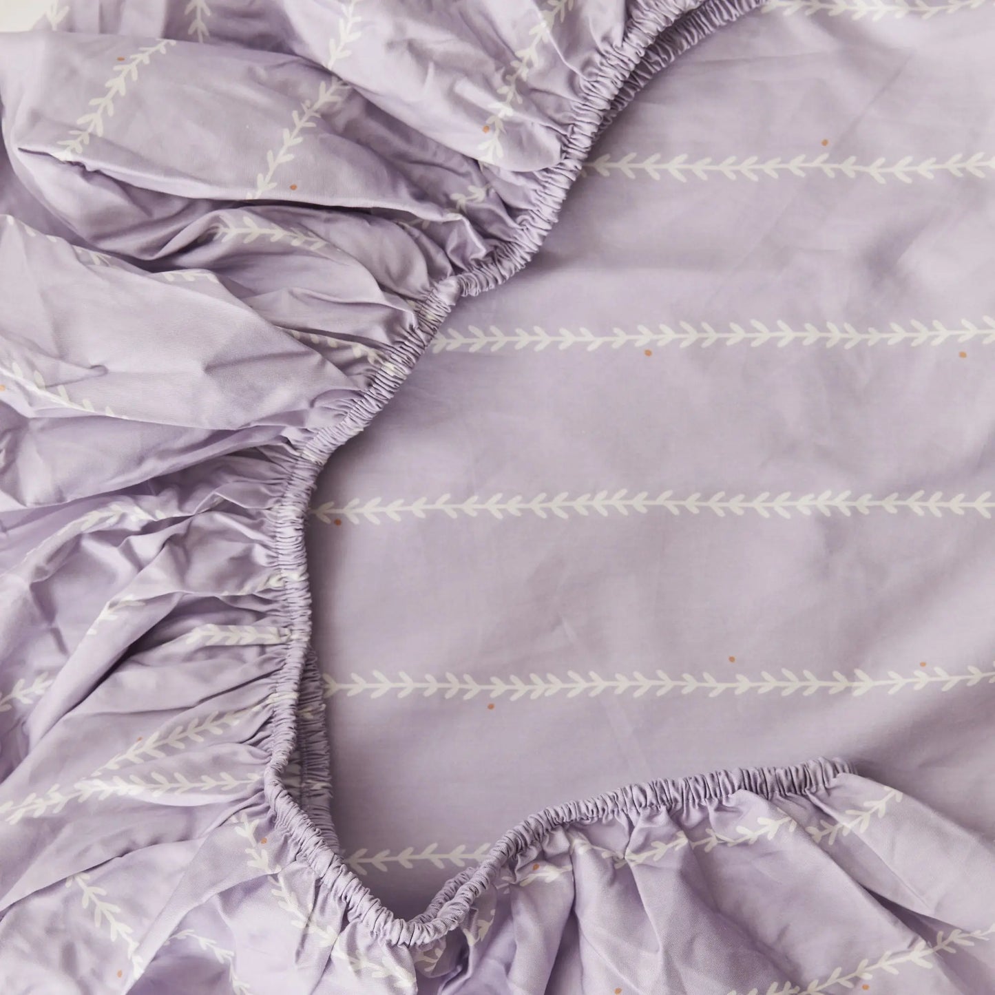 Vine Lilac Organic Cotton Fitted Sheet Kabode