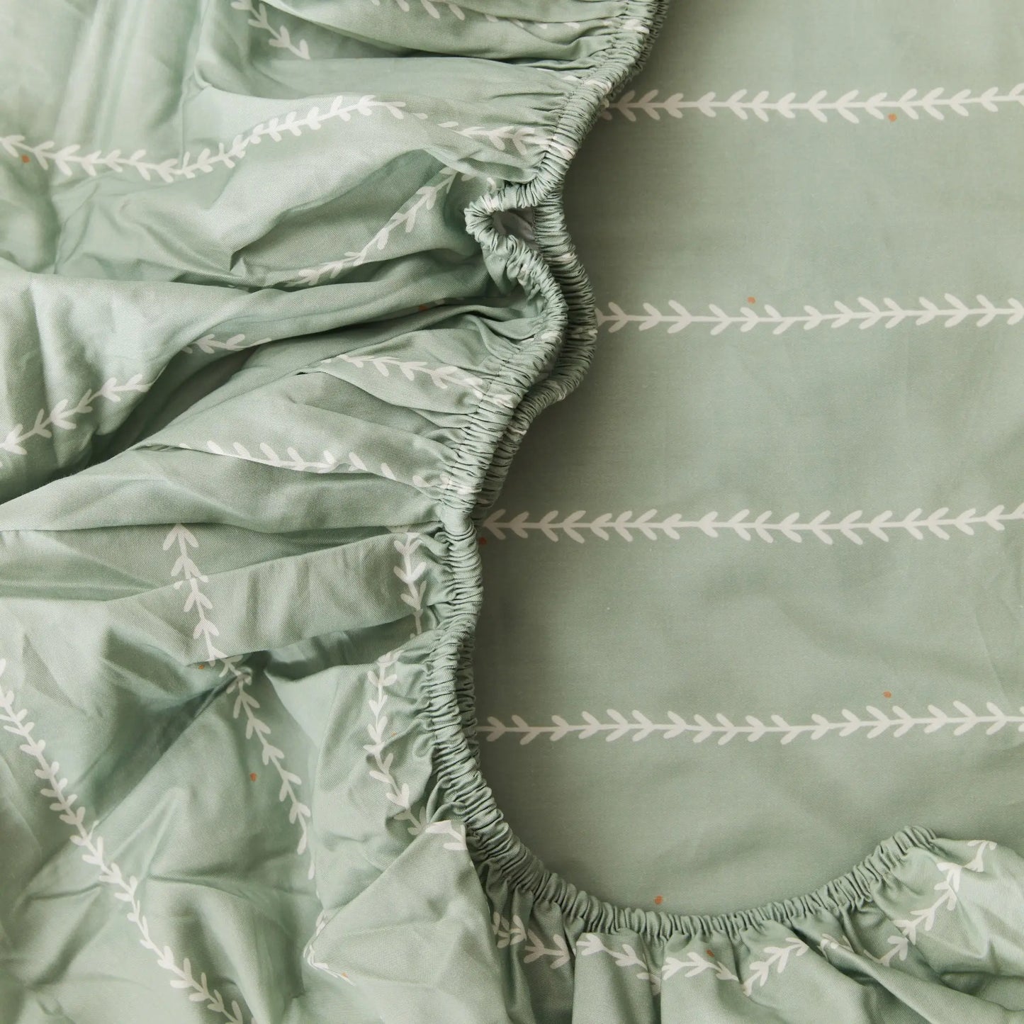 Vine Mint Organic Cotton Fitted Sheet Kabode