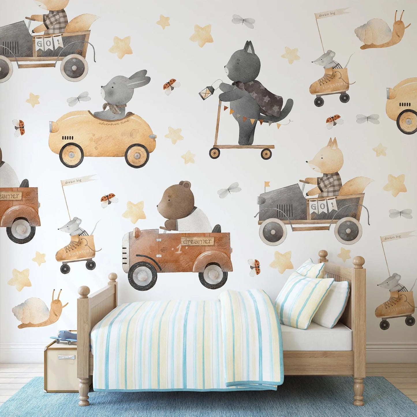 Vintage Animals & Vehicles Nursery Decals: Boho Kids' Room Decor ClickWalls