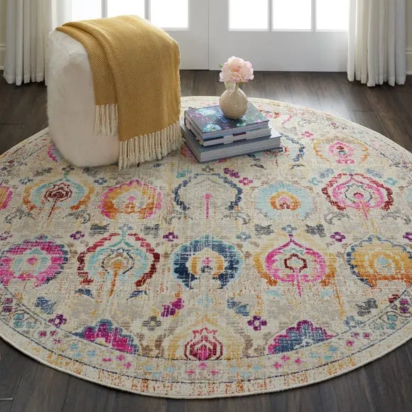 Vintage Kashan 4 Round Rug Dunelm