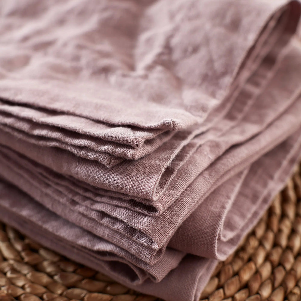 Vintage Rose 100% Linen Napkins - Set of 4 The Secret Linen Store