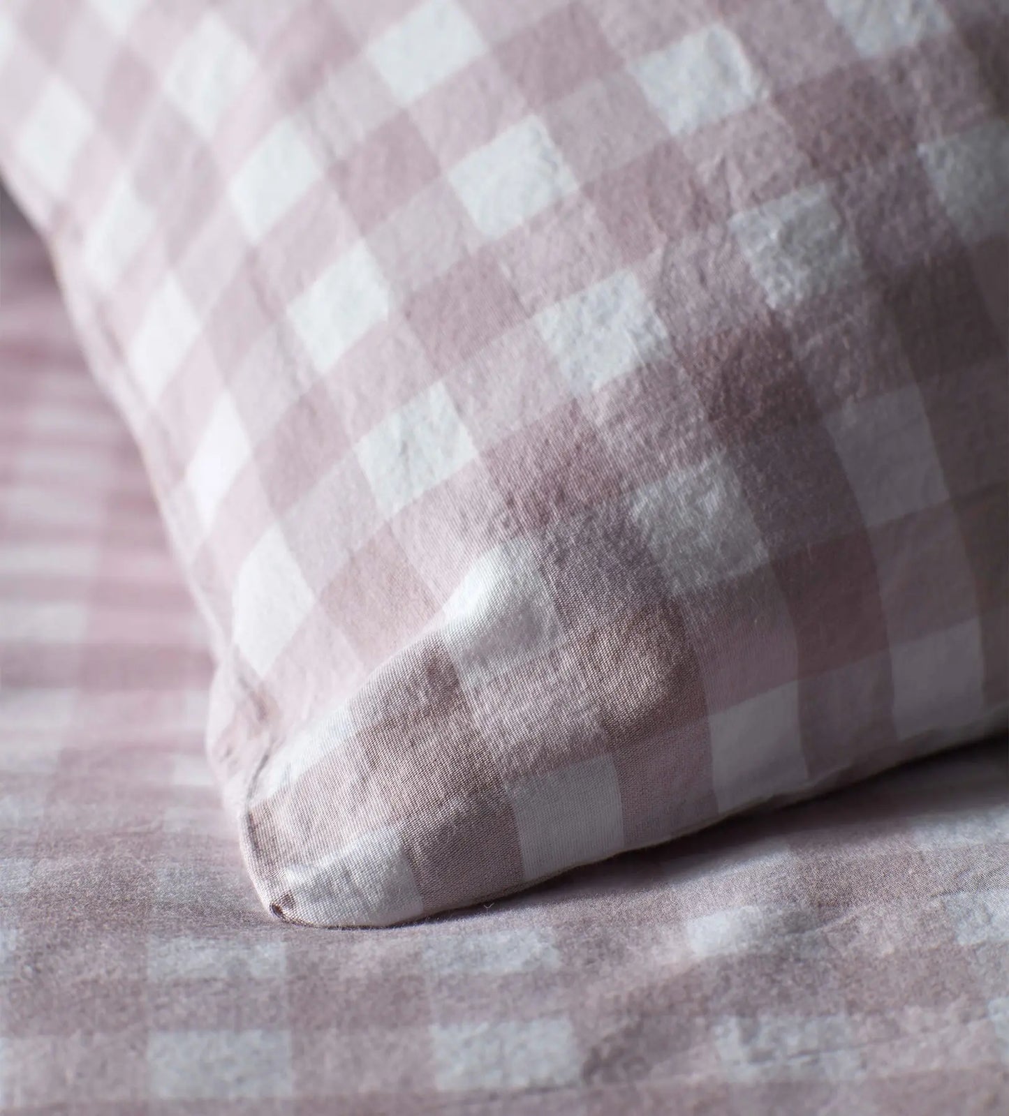 Vintage Rose Harriet Gingham 100% Organic Cotton Duvet Cover The Secret Linen Store