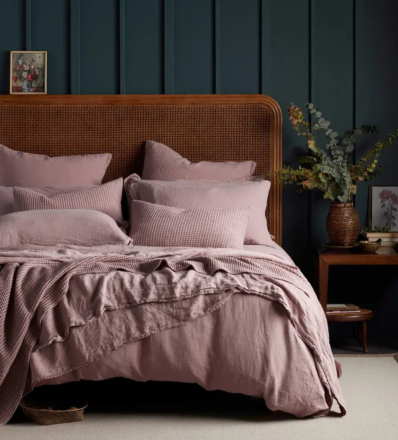 Vintage Rose Linen Duvet Cover The Secret Linen Store