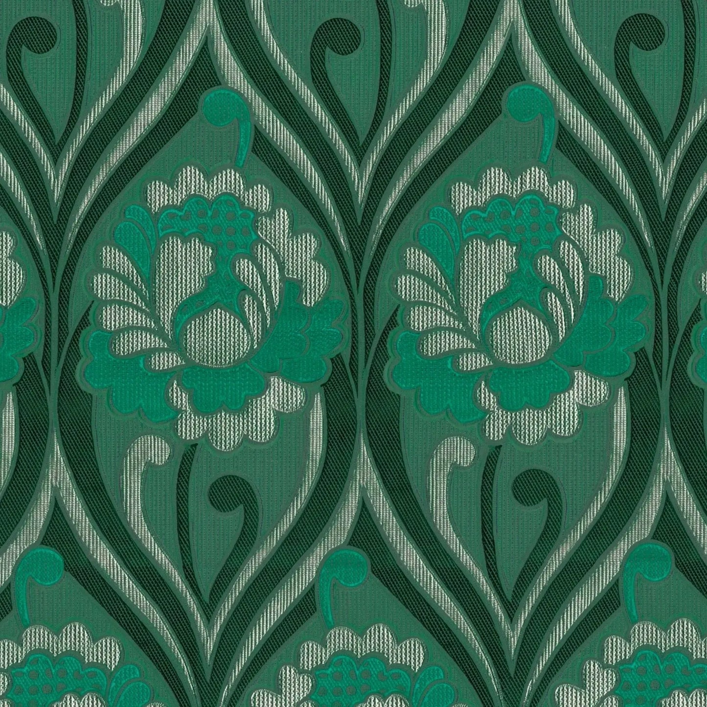 Vintage floral damask Wallpaper - Arsenic Sharon Jane
